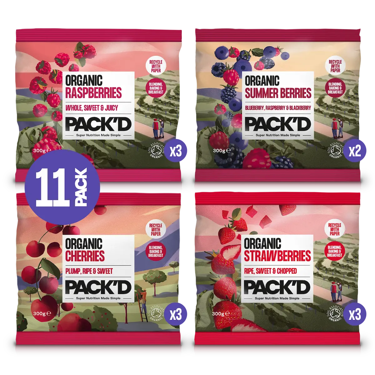PACK'D Mixed Organic Red Summer Berry Bundle Official Site