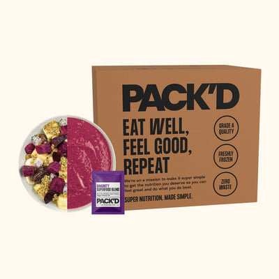 PACK'D trade box of Dragon Fruit Smoothie bowls, 20 x 240g
