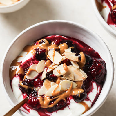 Easy Kefir & Greek Yogurt Breakfast Bowl with Summer Berries