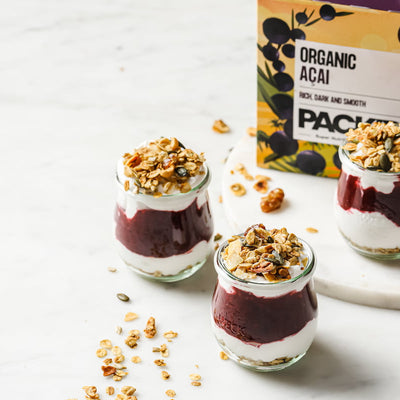 Açai Berry Burst Breakfast Parfaits