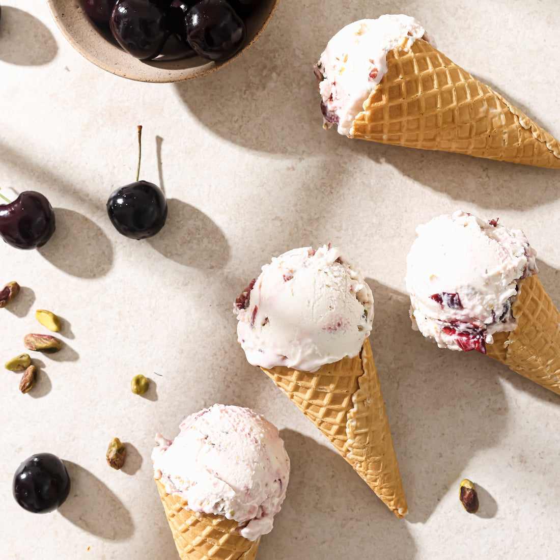 Vegan Cherry and Pistachio Froyo