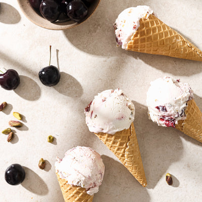 Vegan Cherry and Pistachio Froyo