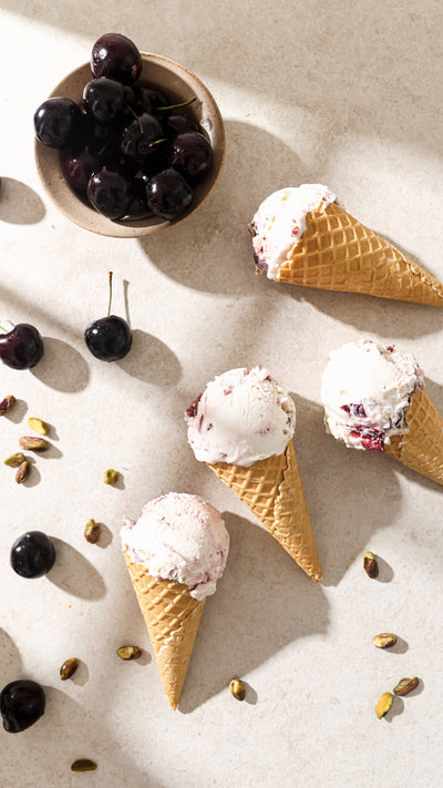 Vegan Cherry and Pistachio Froyo