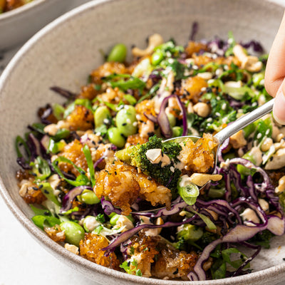 Crispy Rice Salad with Broccoli