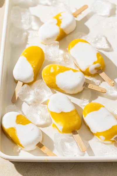 Mango, Lime & Coconut Popsicles