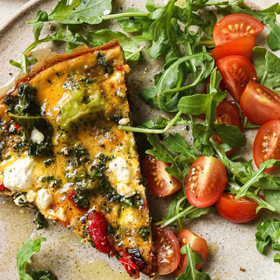 Plated 5-Ingredient Frittata with Broccoli & Feta