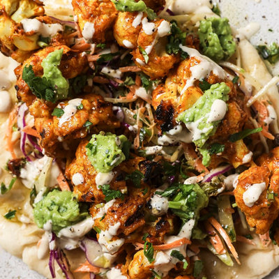 PACKD Cauliflower Kebabs and Avocado Dip