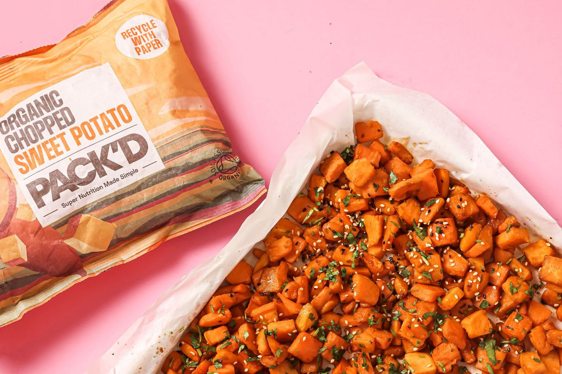 PACK'D Soy and Sriracha Sweet Potatoes