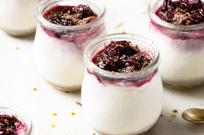 Vegan Cherry Cheesecake Jars