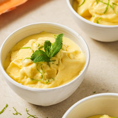 PACK'D 3 Ingredient Mango Froyo with PACK'D organic banana slices
