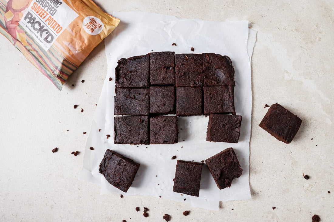 PACK'D Gooey Sweet Potato Chocolate Brownies