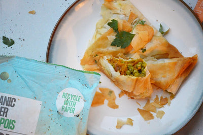 PACK'D Sweet Potato and Petit Pois Samosas