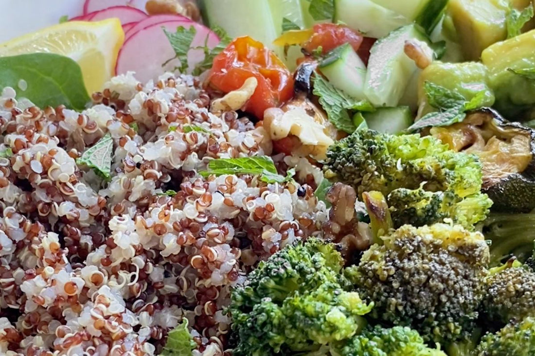 PACK'D High fibre minty pea and quinoa bowl