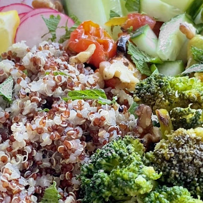 PACK'D High fibre minty pea and quinoa bowl