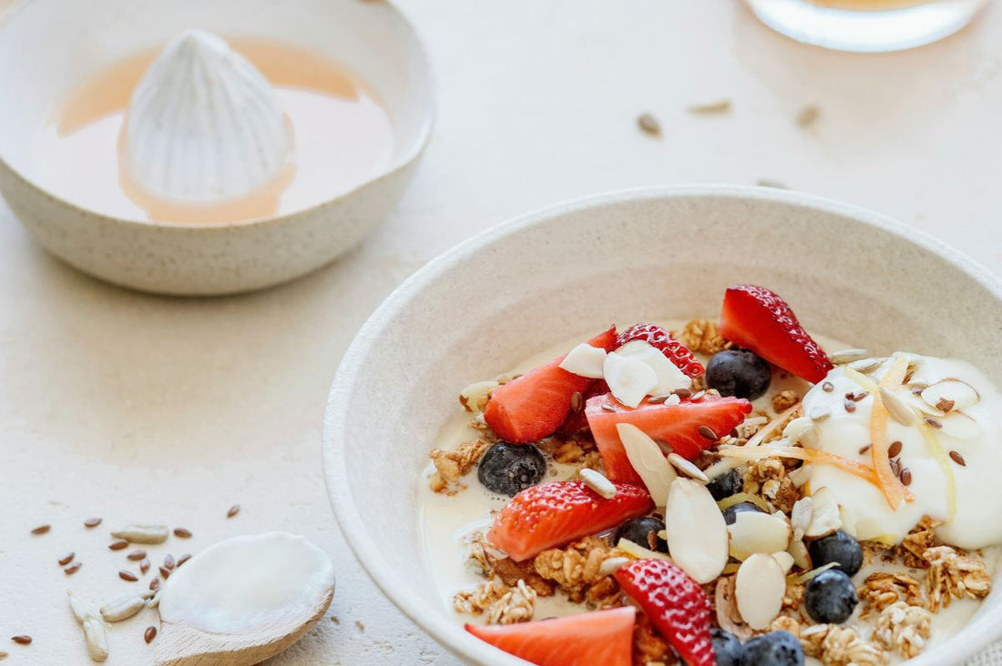 A bowl of PACKD summer fruits and berries.