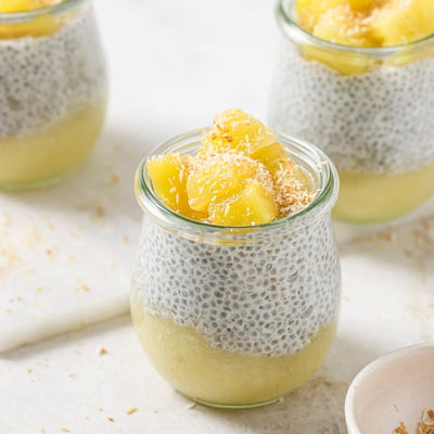 PACK'D's Pineapple and Coconut Chia Pudding