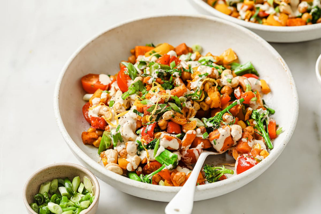Roasted Sweet Potato & Corn Summer Salad