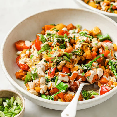 Roasted Sweet Potato & Corn Summer Salad