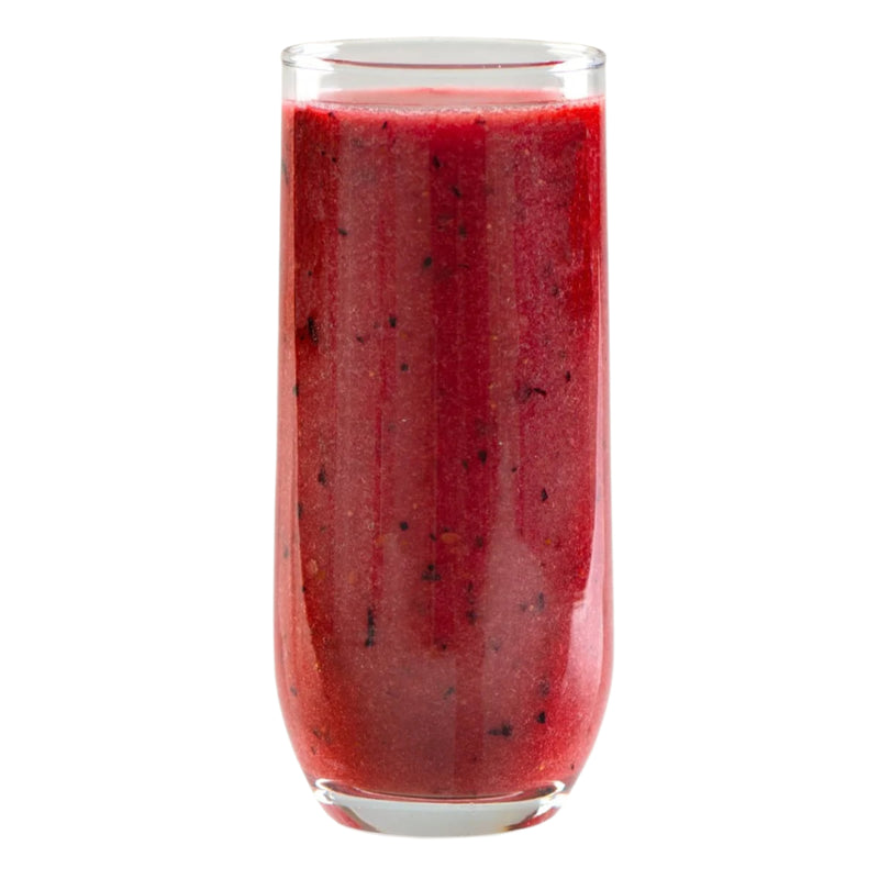 Dark Berry Immunity Smoothie glass with the mixed smoothie