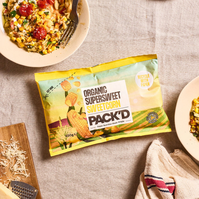 Organic Sweetcorn - Frozen Vegetables - PACK'D