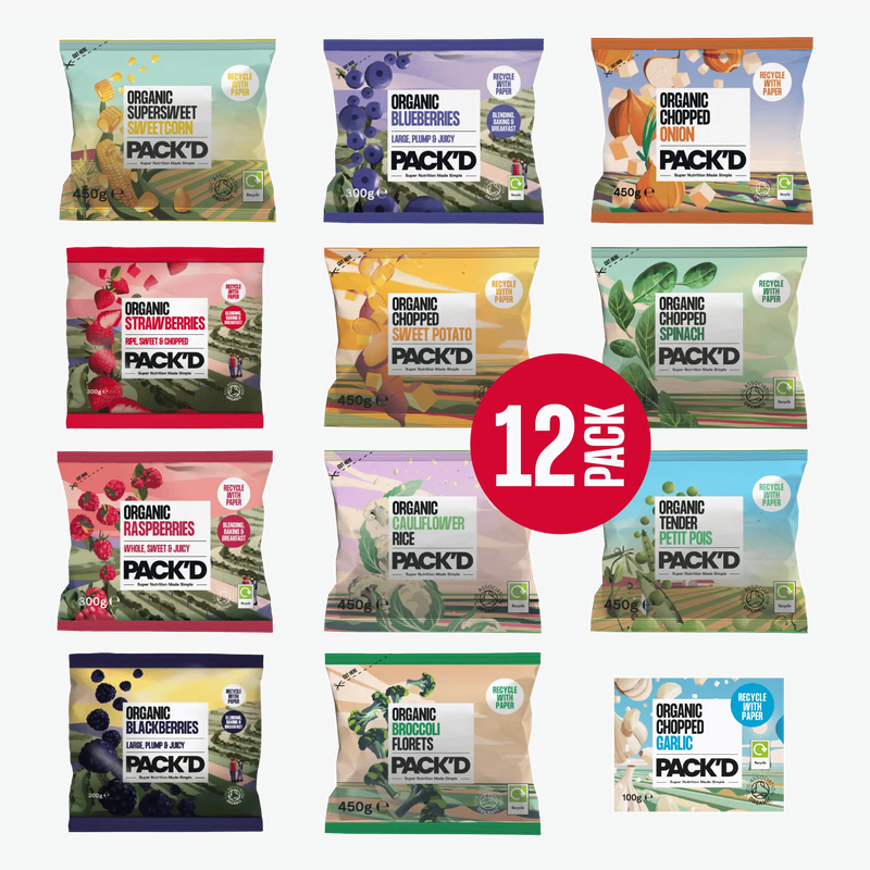 Organic Hamper Bundle | 12 Frozen Fruits & Veg | PACK'D